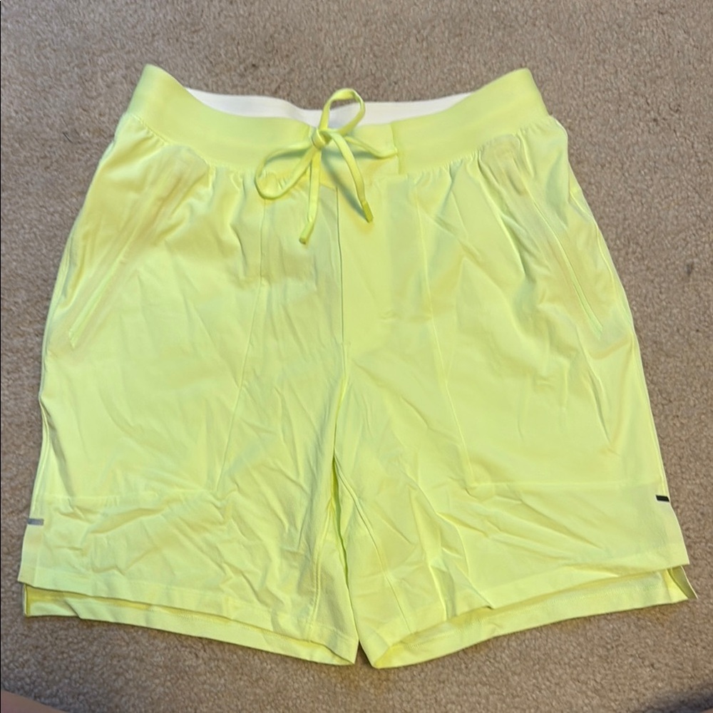 Lululemon Neon Yellow Athletic Shorts